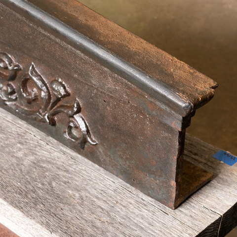 #39579 Cast Iron Building Pediment Window Header image 3