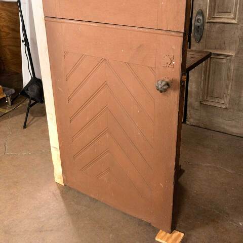 #39684 32x82 Dutch Door with Leaded Glass Panel image 7