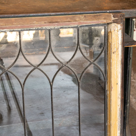 #39796 Salvaged Antique Leaded Glass Window Sash image 2