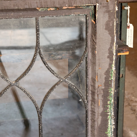 #39796 Salvaged Antique Leaded Glass Window Sash image 5