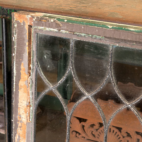 #39796 Salvaged Antique Leaded Glass Window Sash image 7