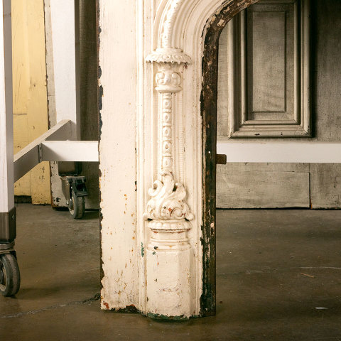 #39810 Antique Ornate Cast Iron Fireplace Surround image 2