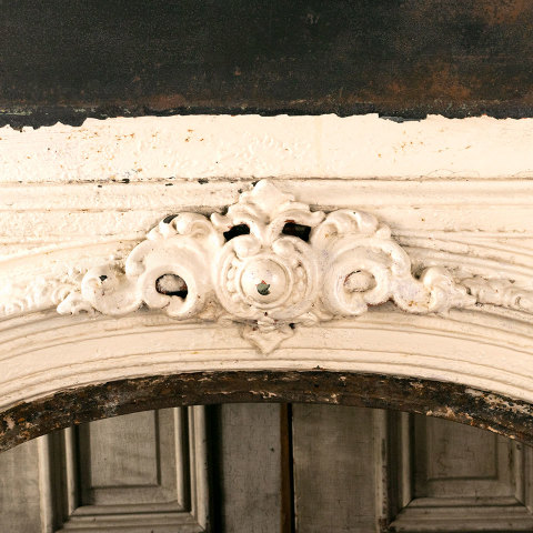 #39810 Antique Ornate Cast Iron Fireplace Surround image 3