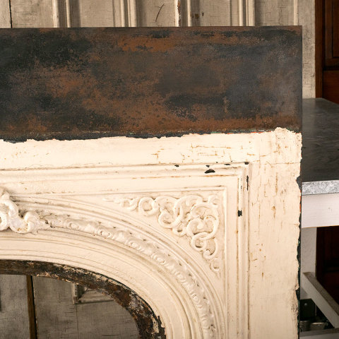 #39810 Antique Ornate Cast Iron Fireplace Surround image 4