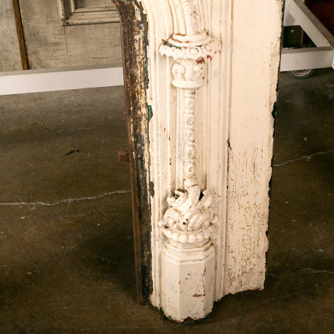 #39810 Antique Ornate Cast Iron Fireplace Surround image 5