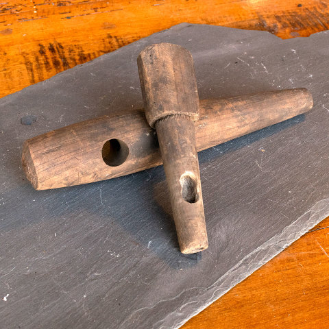 #40059 Antique Wood Barrel Bung Tap image 4