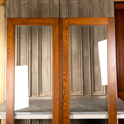 #40140 54x80 Salvaged Oak Full View Storm Doors image 2