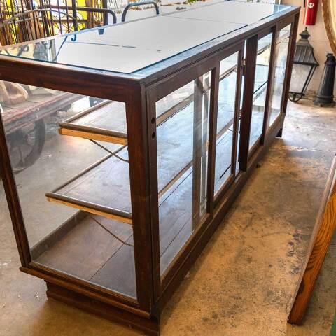 #40190 Antique Shoe Store Showcase Display Cabinet image 7