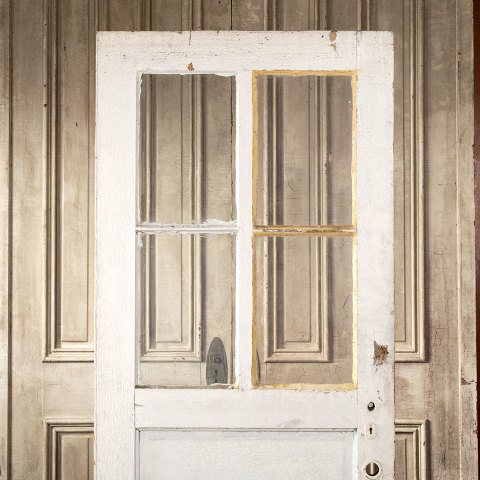 #40236 32x77 Antique Divided Lite Wood Entry Door image 2