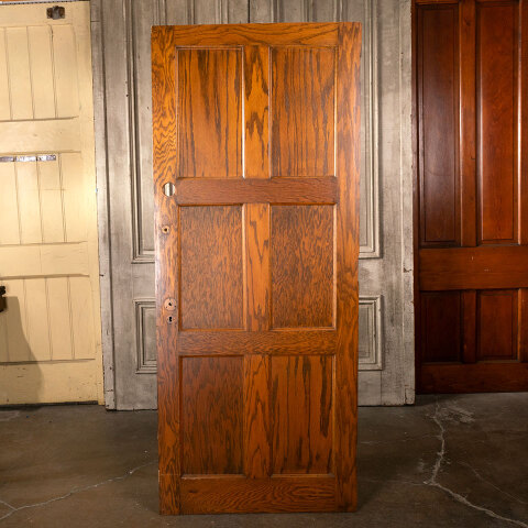 #40253 33x79 Salvaged 6 Panel Oak Interior Door image 5