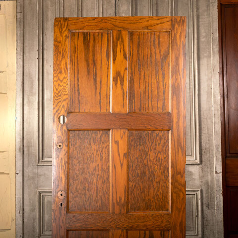 #40253 33x79 Salvaged 6 Panel Oak Interior Door image 6