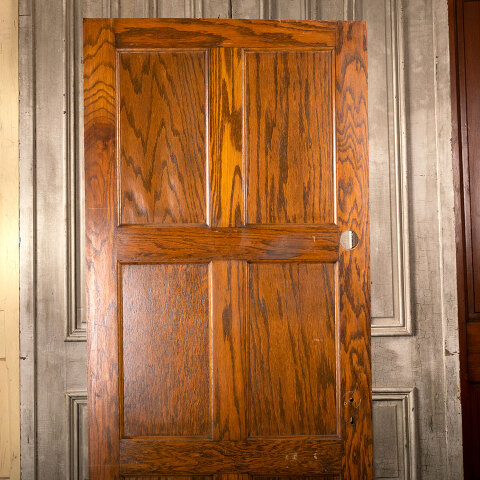 #40253 33x79 Salvaged 6 Panel Oak Interior Door image 2