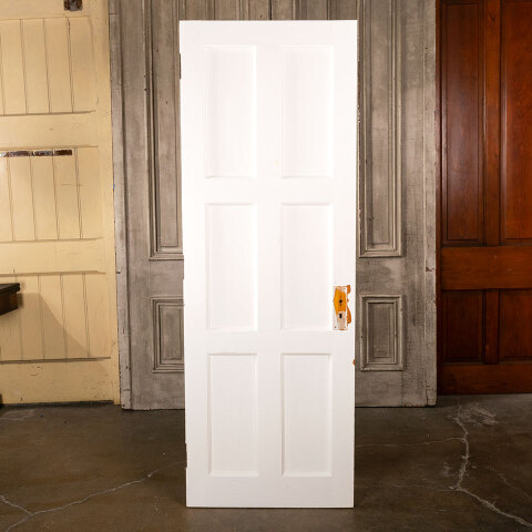 #40257 28x79 Salvaged 6 Panel Pine Interior Door image 4