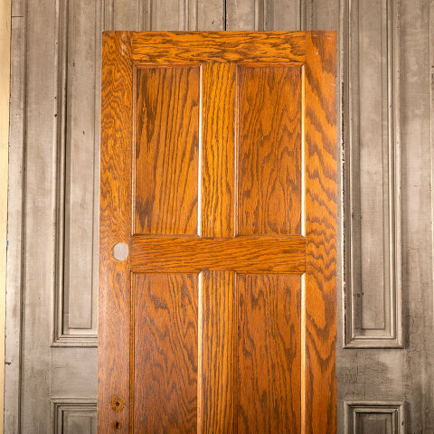 #40258 28x79 Salvaged 6 Panel Oak Interior Door image 5