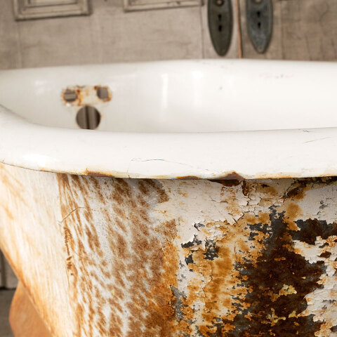 #40272 30x60 Antique Cast Iron Skirted Bathtub image 5