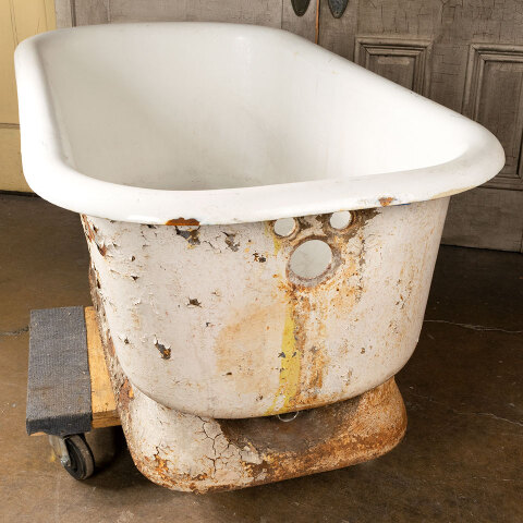 #40272 30x60 Antique Cast Iron Skirted Bathtub image 4