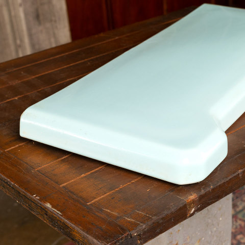 #40352 Vintage Blue Porcelain Toilet Tank Lid image 2