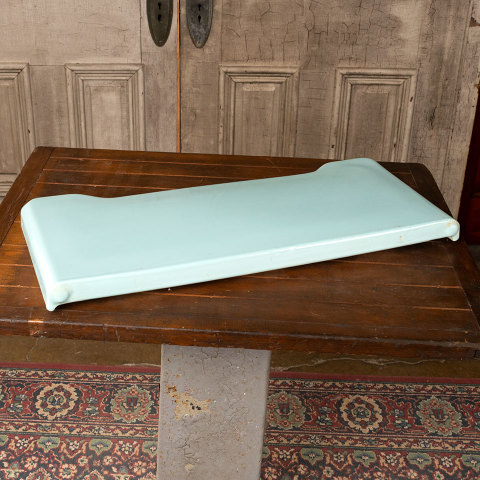 #40352 Vintage Blue Porcelain Toilet Tank Lid image 3