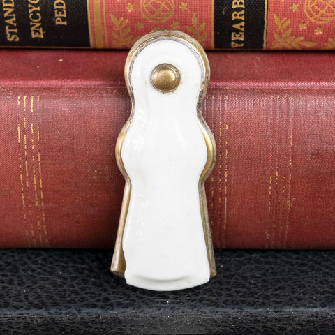 #40371 Porcelain Draft Cover Keyhole Escutcheon image 2
