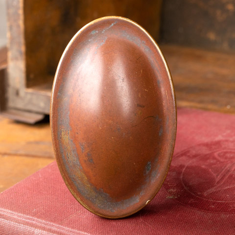 #40408 Antique Brass Oval Doorknobs image 2