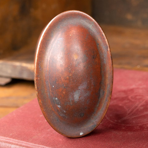 #40408 Antique Brass Oval Doorknobs image 4