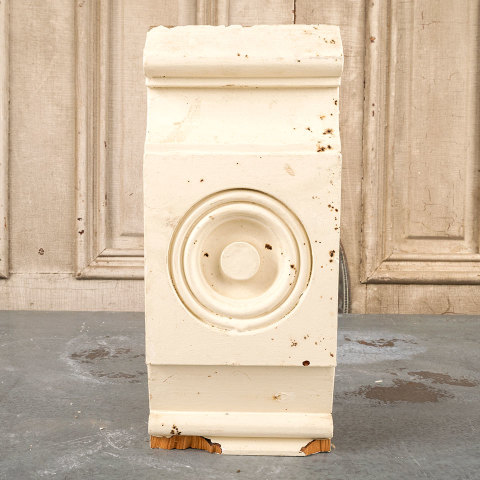 #40563 Antique Wood Rosette Trim Block image 5