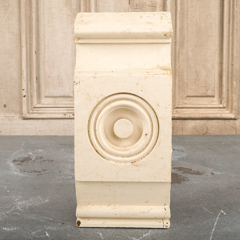 #40563 Antique Wood Rosette Trim Block image 7