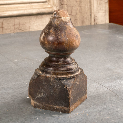 #40567 Antique Walnut Teardrop Finial image 2