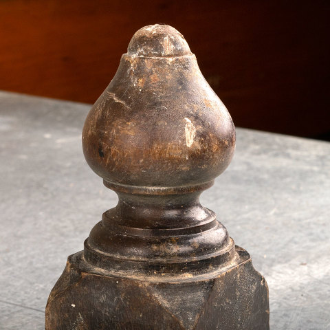 #40567 Antique Walnut Teardrop Finial image 4