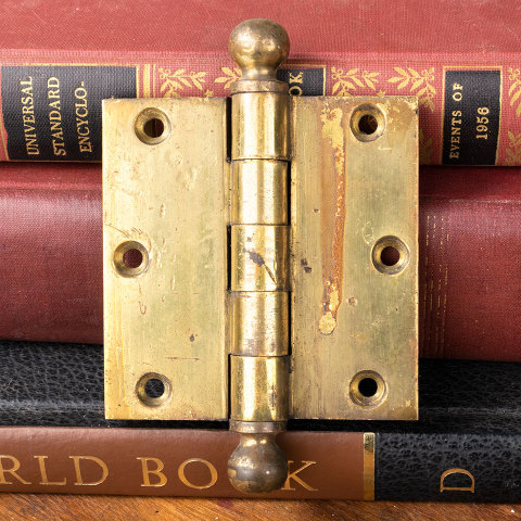 #40597 Solid Brass Ball Finial Door Hinge image 2