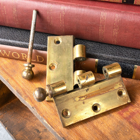 #40597 Solid Brass Ball Finial Door Hinge image 4