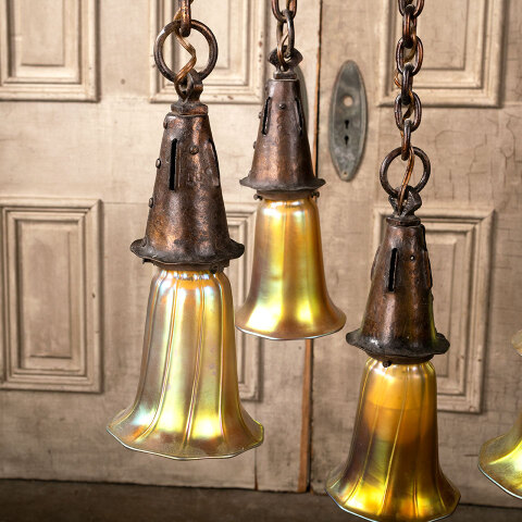 #40607 Arts & Crafts Copper Style Chandelier image 7