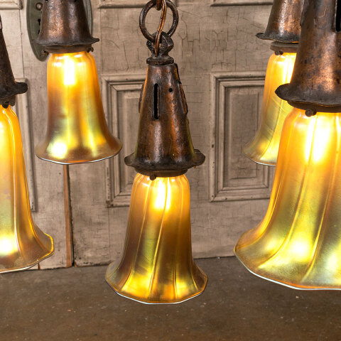 #40607 Arts & Crafts Copper Style Chandelier image 2