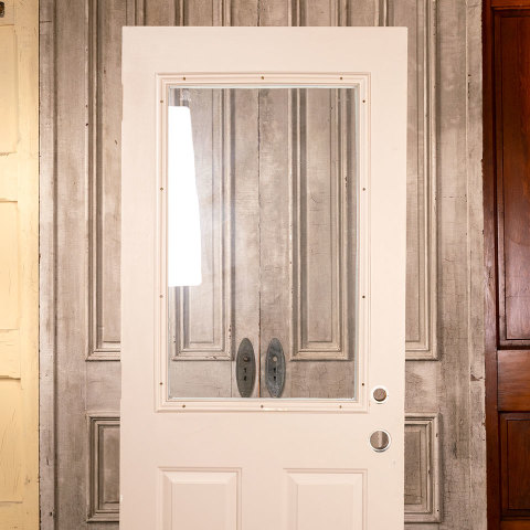 #40624 32x79 Salvaged Metal Clad Half Lite Entry Door image 5