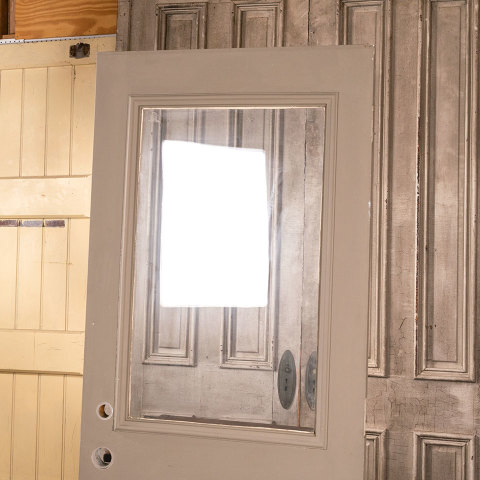 #40624 32x79 Salvaged Metal Clad Half Lite Entry Door image 2