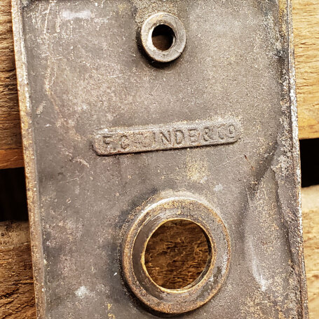 #40640 Antique FC Linde & Co Doorknob Backplate image 3