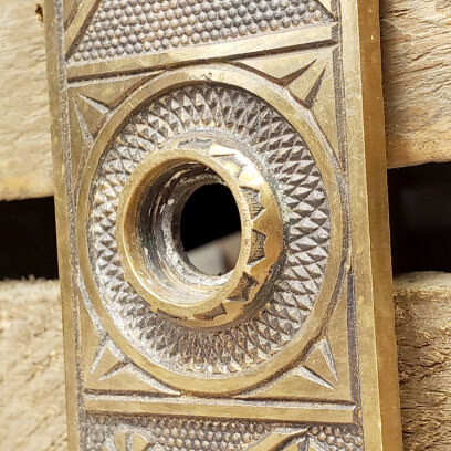 #40640 Antique FC Linde & Co Doorknob Backplate image 5