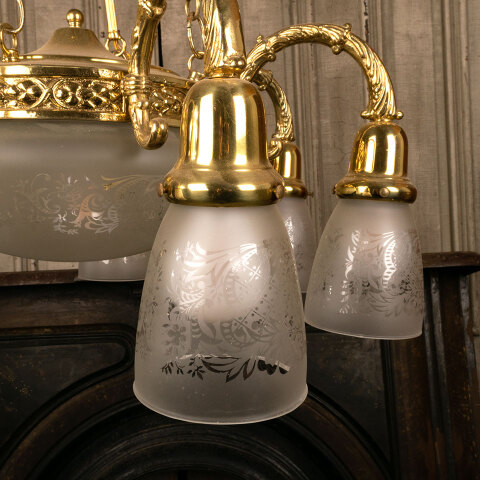 #40645 Reproduction 8 Light Brass Chandelier image 8