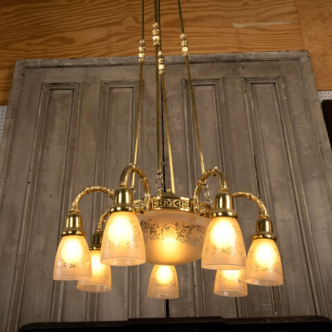 #40645 Reproduction 8 Light Brass Chandelier image 7