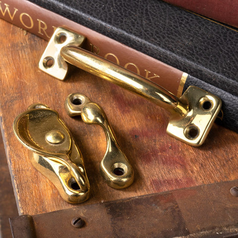 #40666 Brass Window Sash Hardware Set image 2