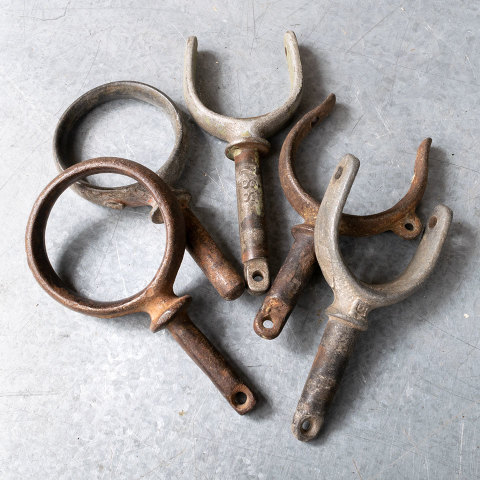 #40850 Set of 5 Mismatched Boat Oar Locks image 6