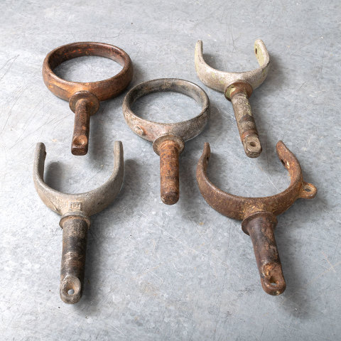 #40850 Set of 5 Mismatched Boat Oar Locks image 2