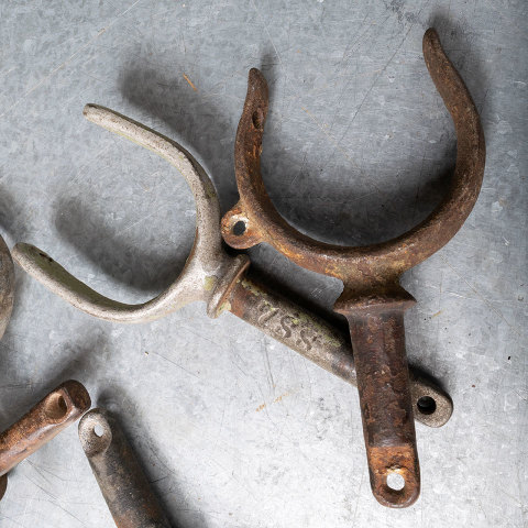 #40850 Set of 5 Mismatched Boat Oar Locks image 3