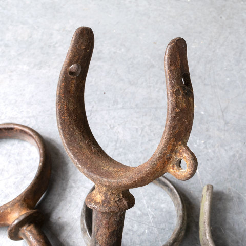 #40850 Set of 5 Mismatched Boat Oar Locks image 5