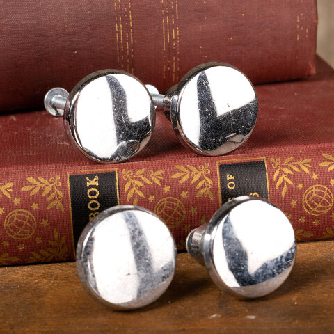 #41040 Set of 4 Chrome Cabinet Furniture Knobs image 2