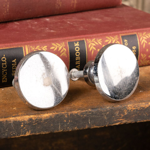 #41041 Pair of Chrome Cabinet Furniture Knobs image 2