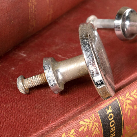 #41041 Pair of Chrome Cabinet Furniture Knobs image 5