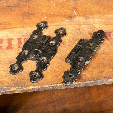 #41101 Pair of Iron Butterfly Cabinet Door Hinges image 3