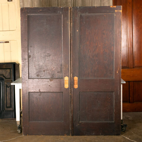#41192 62x80 Salvaged 2 Panel Pine Pocket Doors image 6