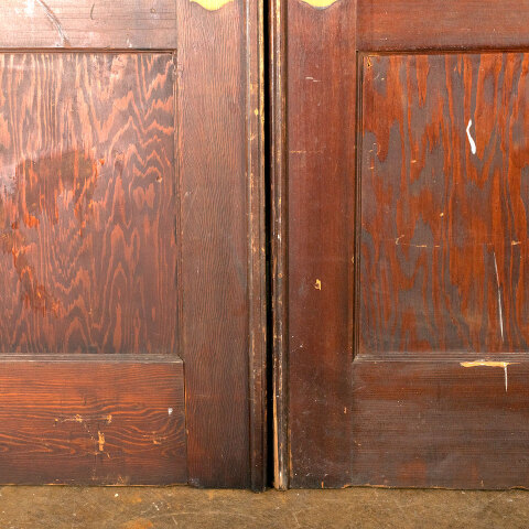 #41192 62x80 Salvaged 2 Panel Pine Pocket Doors image 2